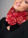 Amelia Rex Rabbit Rosettes Scarf in Tan Red color