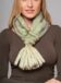 Olivia Knitted Mink Scarf, Fringe and loop Design in Pistachio Color