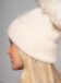 Lenora knitted hat with pompom in Ivory color