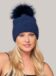 Lenora hat with pompom in Navy color