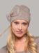 Blaire Beanie with Mink Bow in Beige color