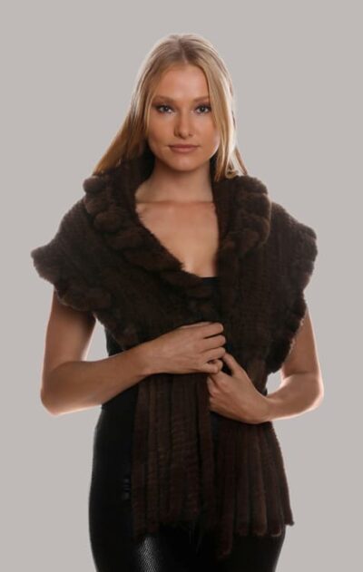 Ladia Mink Shawl in Brown color