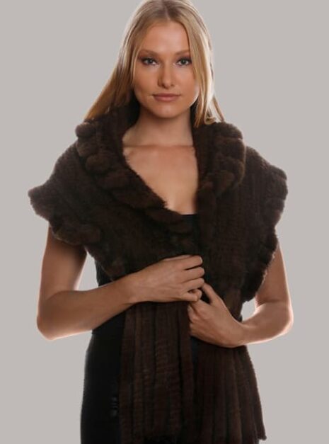 Ladia Mink Shawl in Brown color