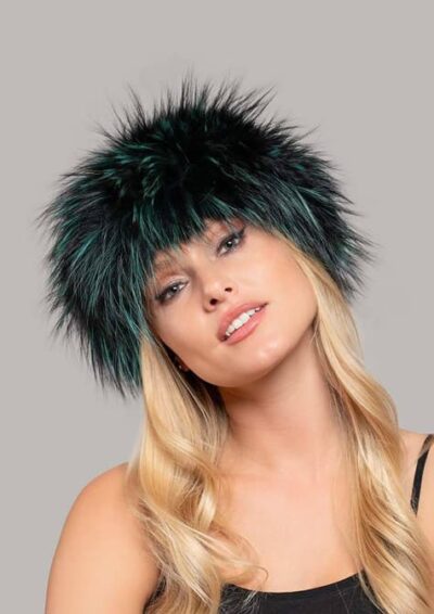 Molly Fox Headband in Green Black color